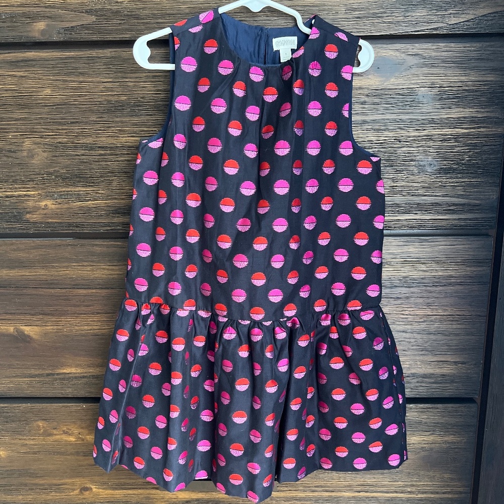 Gymboree girls dropped waist polka dot dress size 5